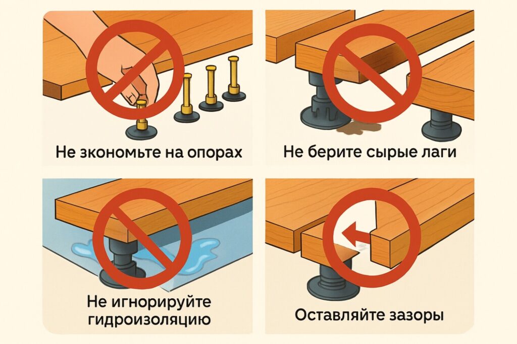 644f2552223dbe00c8c255ca31f873c8 Ошибки при монтаже регулируемых полов