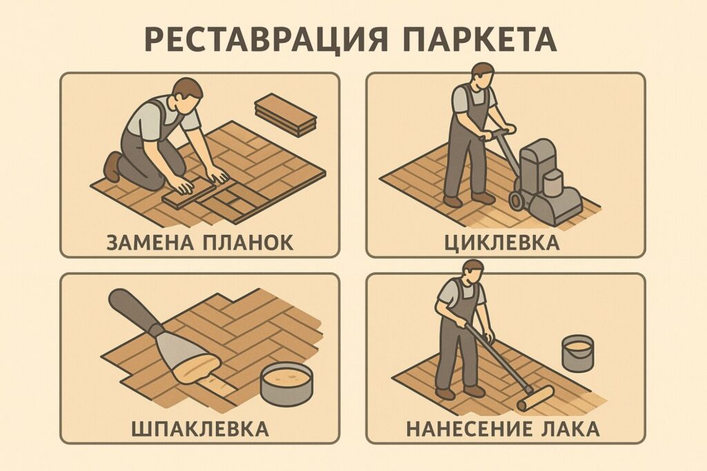 c70d92721504a170253ba9777371b5f2 Как проводят реставрацию паркета