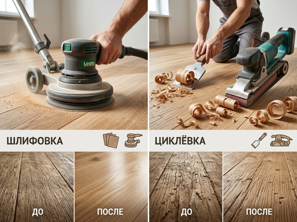 Шлифовка и циклёвка отличия