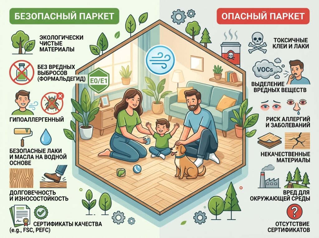 Безопасный паркет vs Опасный паркет