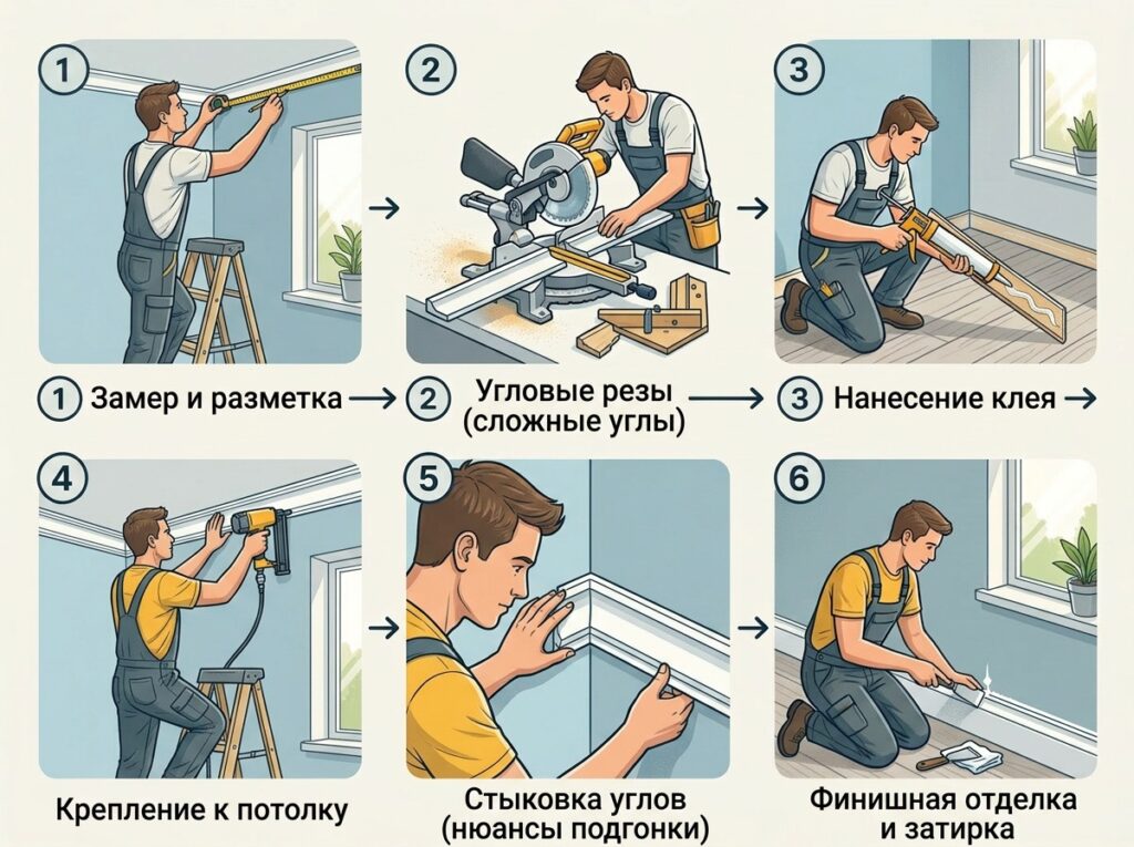 Тонкости монтажа галтелей