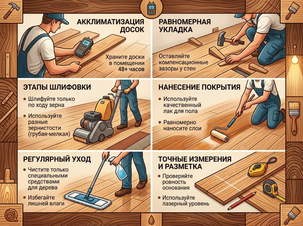 Наши рекомендации по работе с деревянным напольным покрытием